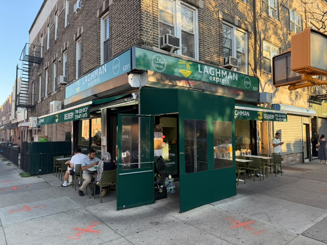 Laghman Express street corner, Brooklyn